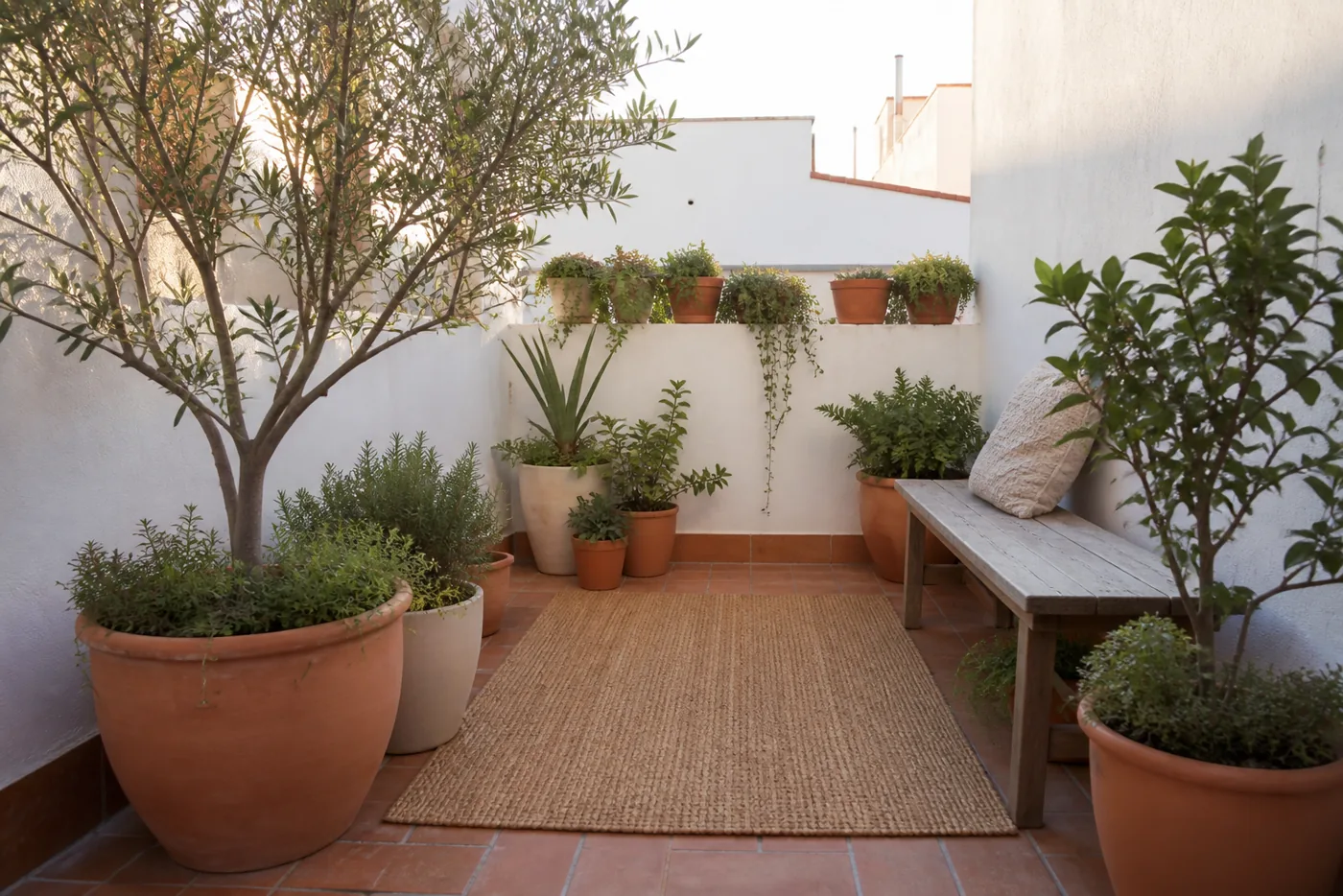 Ideas para jardines pequeños: 15 ideas que sí funcionan 2 Jardín pequeño decorado con presupuesto limitado